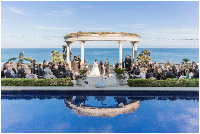 Cliffside beach wedding Malibu