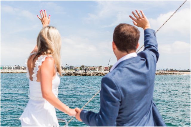 Surprise Sailboat Engagement in Marina Del Rey