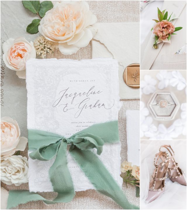 How to have a beautiful micro wedding during covid-19: light and airy collage of bridal details