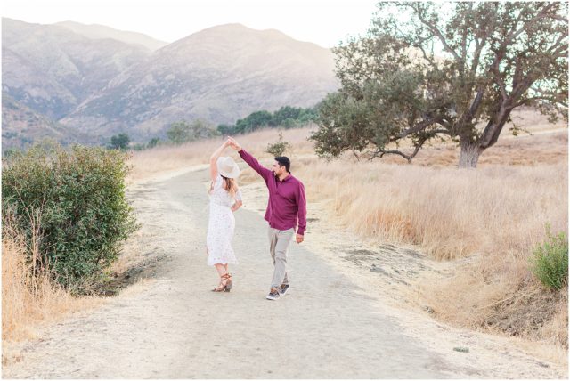 Boho Couple engagement shoot at Malibu Creek State Park 
