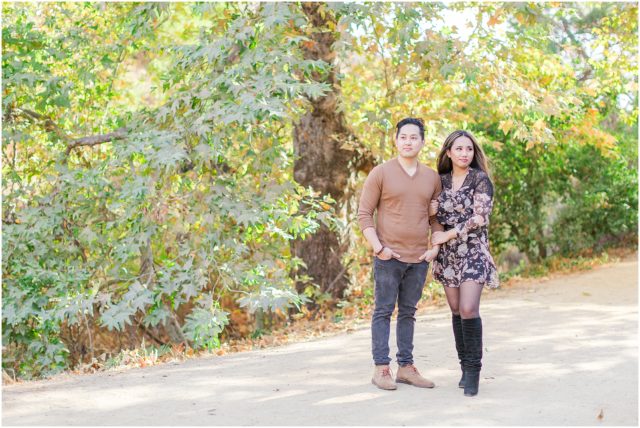 Engagement shoot with engaged couple at the Bronson Bat Caves in the Hollywood Hills. 